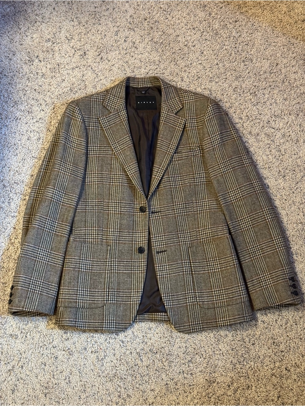 Sisley Glen Check Blazer Size 48 (Prince Of Wales Check Sport Coat)